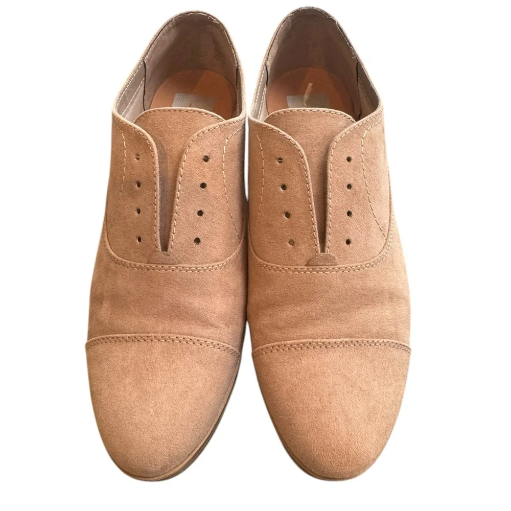 Dolce Vita Oxford Womens Size 9.5 Brown Round Toe Casual Comfort Leather Slip On